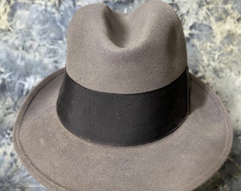 Vintage blue grey fedora Cavanagh size 7