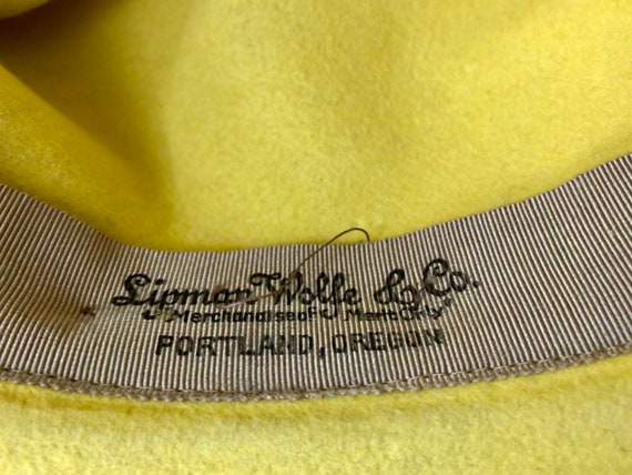 Vintage 1940's jaune Stetson ladies hat greige ba… - image 9