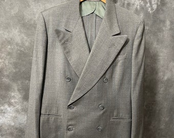 1940’s grey double breasted blue pinstripe