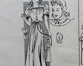 40's nitegown pattern. Mary Cullen's Cottage 3116. 34 bust.