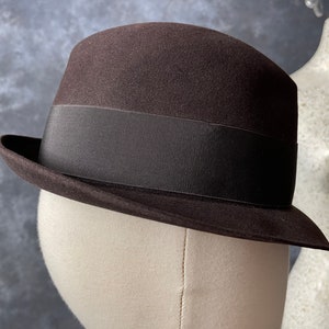 Vintage 1950's brown Borsalino stingy brim size 7 image 2