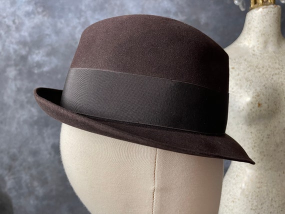 Vintage 1950's brown Borsalino stingy brim size 7 - image 2