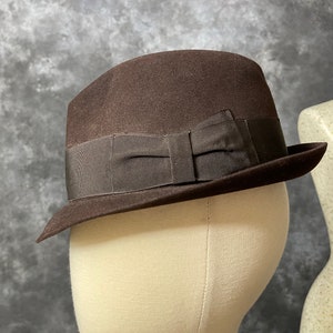 Vintage 1950's brown Borsalino stingy brim size 7 image 4