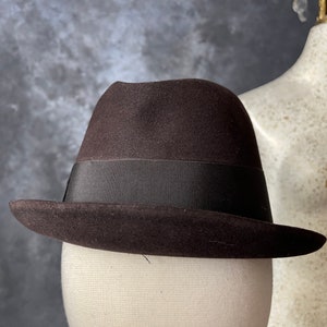 Vintage 1950's brown Borsalino stingy brim size 7 image 3