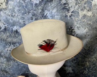 Vintage Mallory fedora western hat 7 1/8