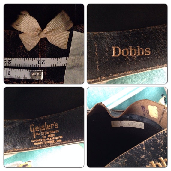 Années 1950 Dobbs Fedora marron Dobbs 1950 bonnet taille 6 5/8 21 pouces f3c98e Années 1950 Dobbs Fedora marron Dobbs 1950 bonnet taille 6 5/8 21 pouces f3c98e