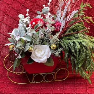Christmas Winter Sleigh Centerpiece