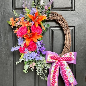 Everyday Floral Grapevine Wreath Oval 18” Base