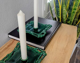 Vintage 1951 Frazier Keramik Kerzenhalter // Paar // Mid Century Deko // Retro Wohnaccessoire