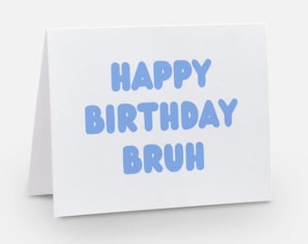 FELIZ CUMPLEAÑOS HERMANO Azul [Descarga digital] - Tarjeta de cumpleaños, Divertida, Adolescente, Mejor amigo, Hijo, Hija, Profesor