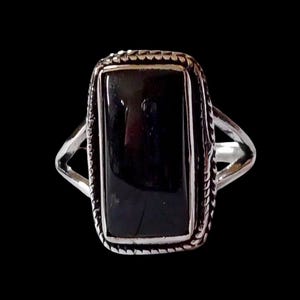 Black Onyx Ring, Black Onyx statement Ring,  Gemstone Silver Ring,  925 Sterling Silver Ring, Handmade Ring, Gift For Onyx Jewelry Ring