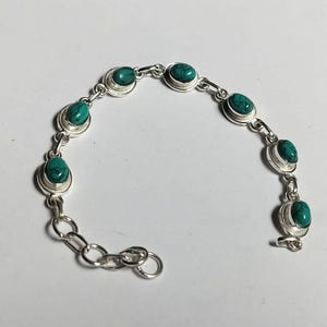 Turquoise Sterling Silver Bracelet: Handmade Gemstone Statement Jewelry