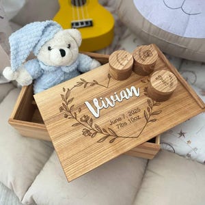 Memory Box, Personalized Wooden Keepsake Box, Personalised Baby Memory Box, Newborn Gift, Unique Gift for New Mum, Engraved Box for Babies