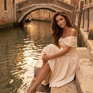 white christmas dresses Bianca Fit Flare Dress main image 1