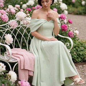 off the shoulder bridesmaid dresses uk Cowl Neck Bridesmaid Dress | Bridesmaid Dress main image 0