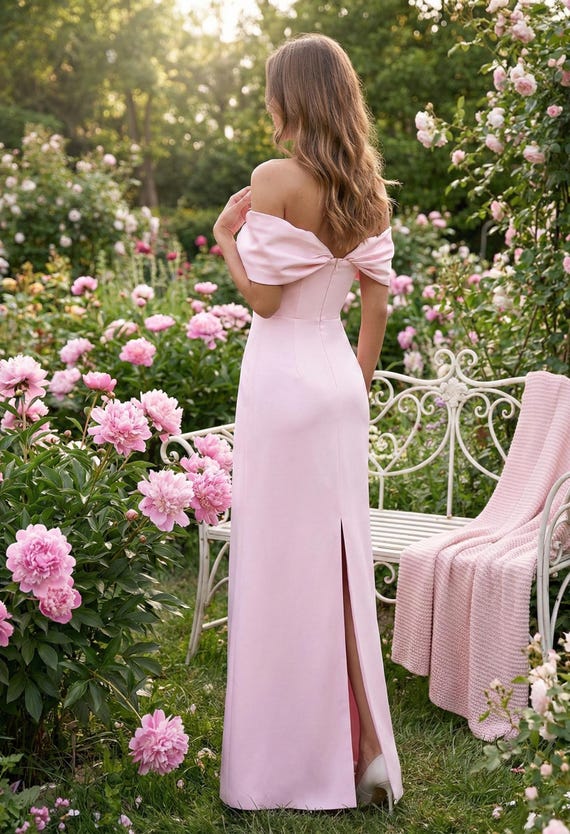 pink formal maxi dress Cocomelody Pink Formal Dress Sheath Evening Dresses CS0659 – COCOMELODY