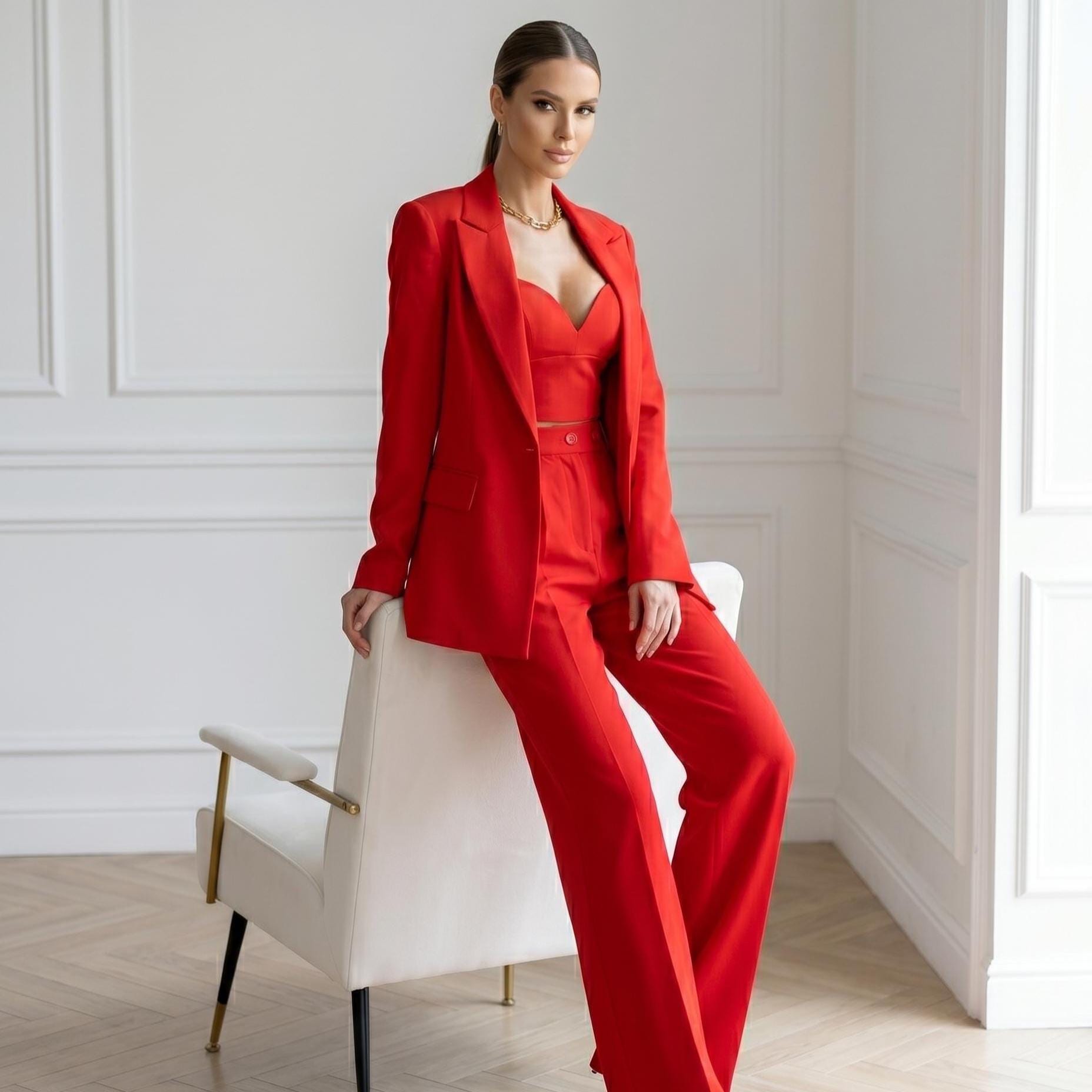 formal three piece dress for women Three Piece Dress For Women– Joshindia main image 0