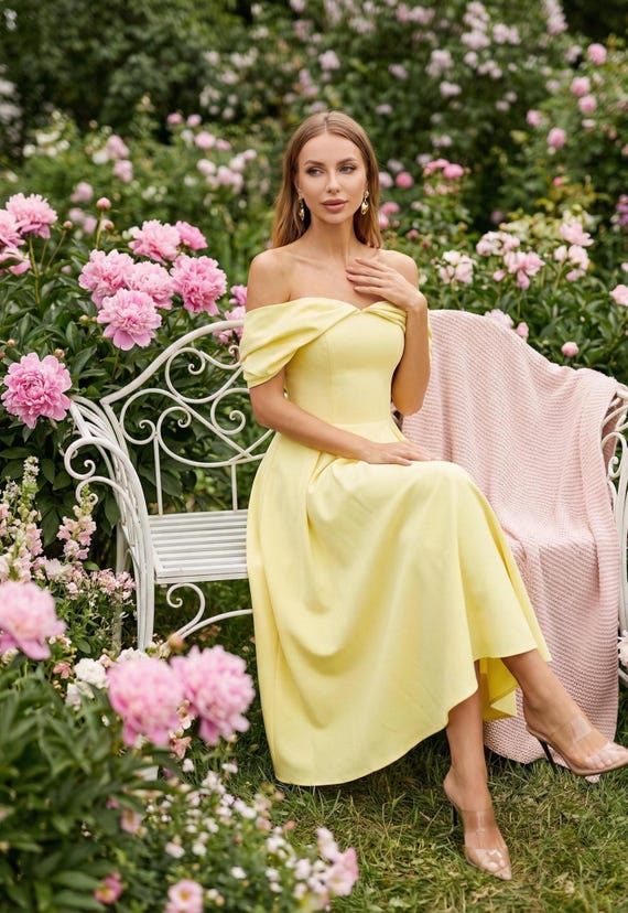 off shoulder trumpet wedding dress DreamDress By PMN Trumpet Wedding Dress Gown Plunging Boning Structure Bodice Off Shoulder Sleeves Chapel Train