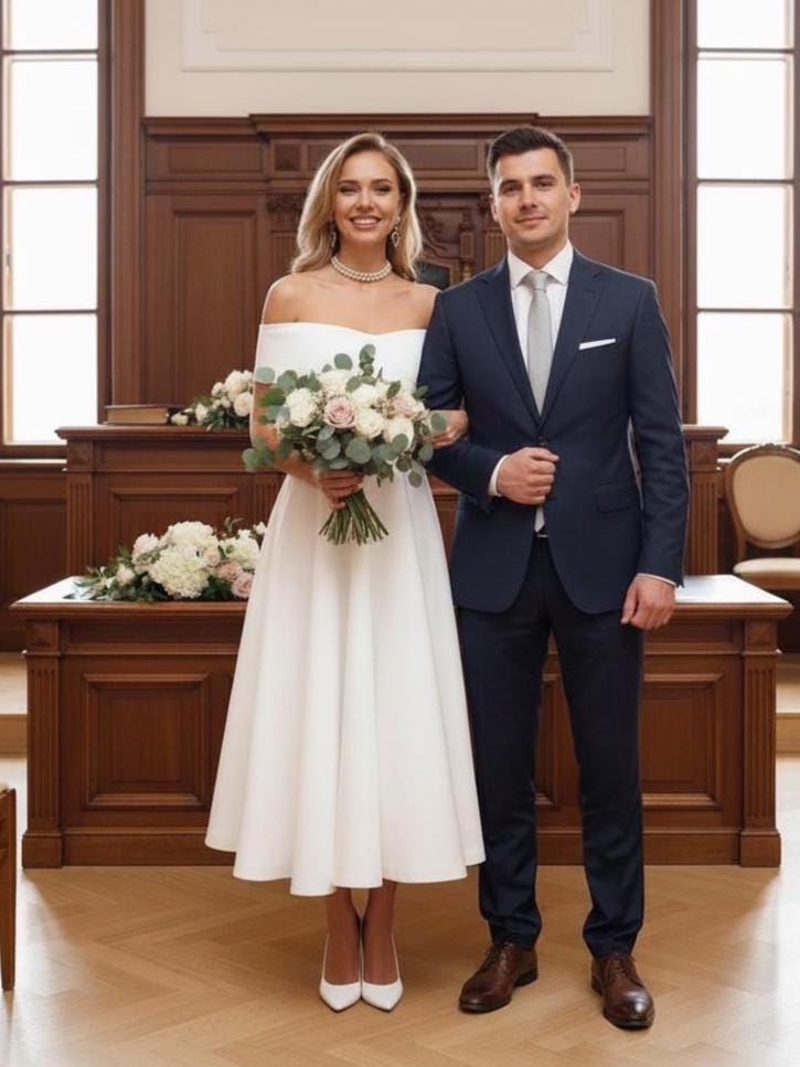 Courthouse Wedding Dress - Etsy