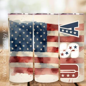 Patriotic Tumbler Wrap PNG, 20 Unzen Skinny Tumbler Wrap Sublimation, amerikanische Flagge USA png, Vintage Amerika Flagge, Aquarell png Design