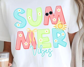 Summer Vibes Coquette PNG: Retro Beach Sublimation (Digital Download, PDF)