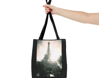 Paris Eiffel Tower Polyester Tote Bag, City of Love
