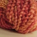 Hand dyed yarn thick and thin yarn coil spun yarn bulky yarn wool yarn peach pink rose - 42 yards - Peach