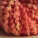 Hand dyed yarn thick and thin yarn coil spun yarn bulky yarn wool yarn peach pink rose cream yellow - 42 yards - Strawberry Lemonade