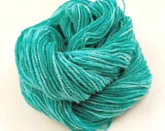 Hand Dyed Merino Wool Yarn Fingering Weight Seafoam - 200 yards