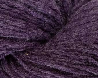 Wool yarn recycled upcycled thrifted reclaimed eco friendly yarn purple yarn heathered yarn - 200 yards - Majesty