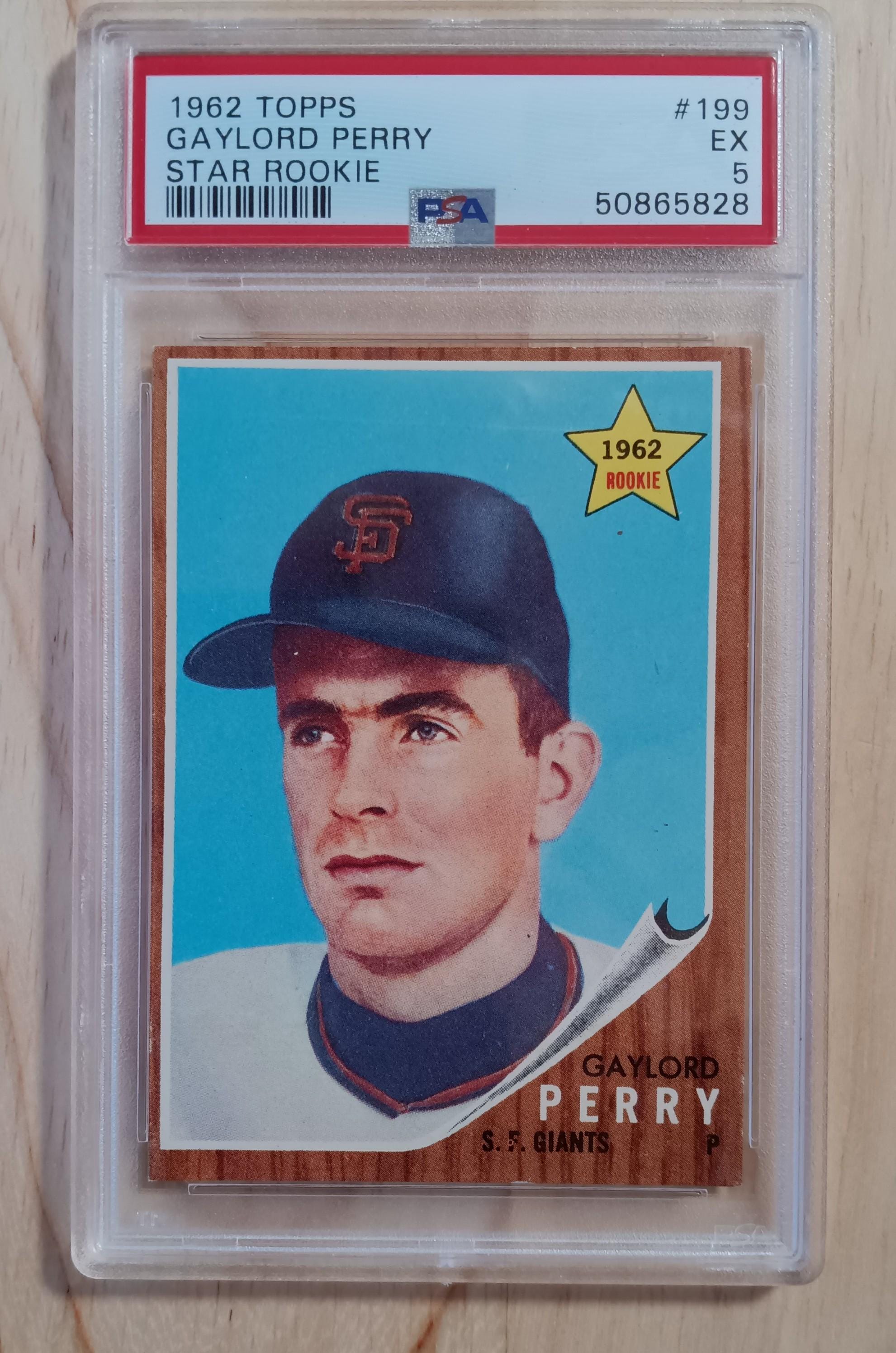 1962 Topps PSA 5 Gaylord Perry Star Rookie baseball card