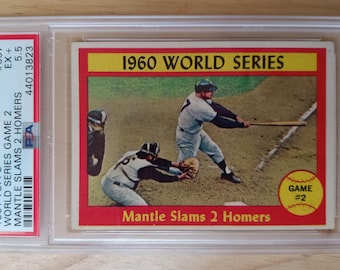 1961 Topps PSA 5.5 Mickey Mantle WS HR baseball card