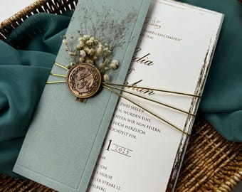 Foil Acrylic Wedding Invitation: Elegant Custom Invite Card