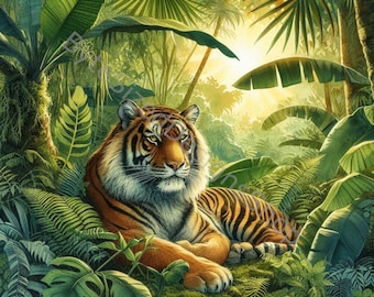 Jungle Animals Watercolor Clip Art: Scrapbooking & Junk Journals (Digital Download)