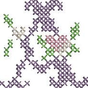 Crossstitch for Machine Embroidery Alphabet Monogram Samples, letter A in PES