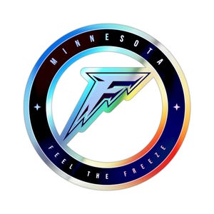 Minnesota Frost Badge Sticker | Holographic Hockey Decal | Feel the Freeze Fan Gift