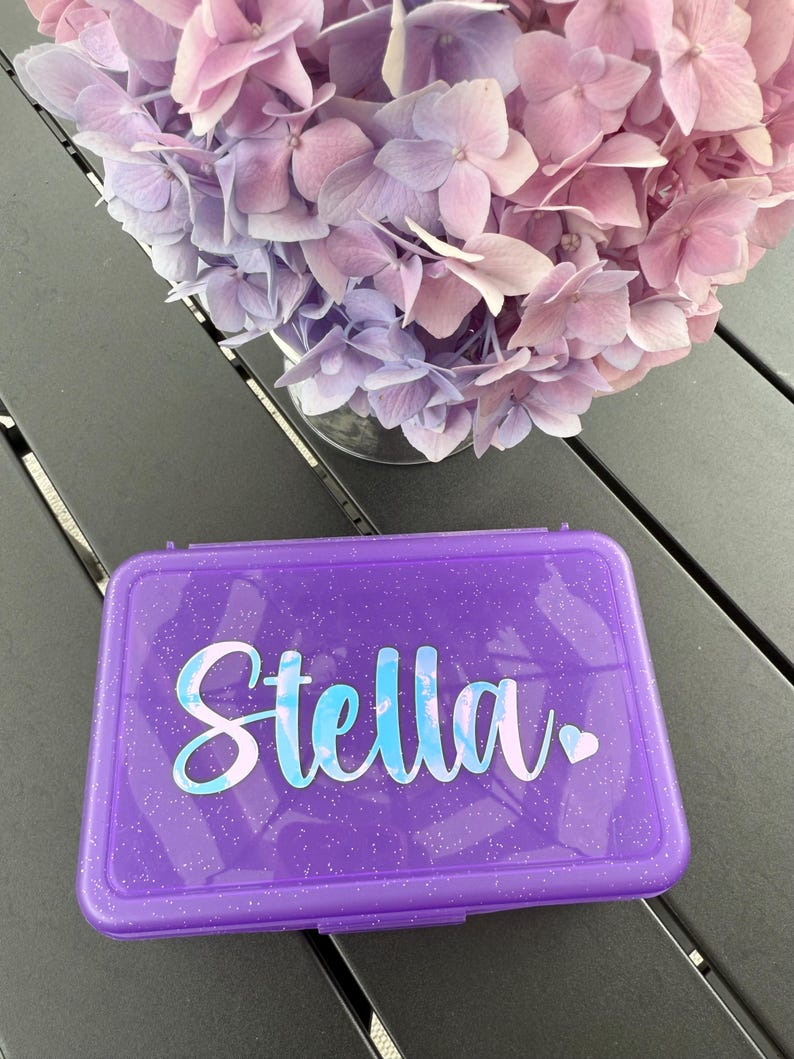 Personalized Sparkle Art Pencil Supply Box - Etsy