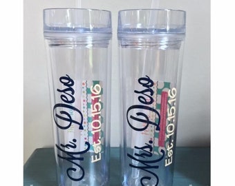 Mrs Skinny Tumbler Cup Personalized - 15oz