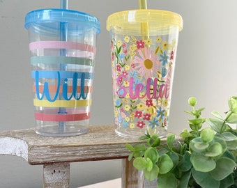 Easter Spring Kid's Personalized Tumbler Cup