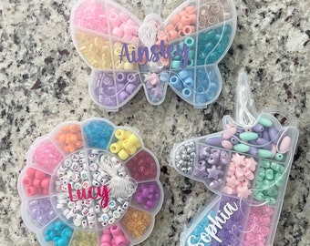 Personalized Bead Kit // Choice of Unicorn, Flower or Butterfly