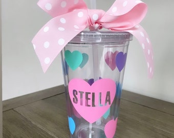 Personalized Heart Valentine's Day Tumbler Cup