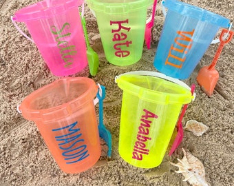 Personalized Sparkle Sand Bucket and Shovel Set