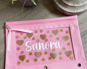 Personalized Monogram Binder Pouch Pencil Bag
