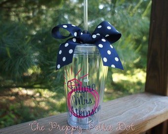 Future Mrs Personalized 16oz Straw Cup