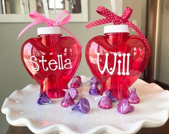 Kids Personalized Valentine's Day Heart Straw Cup - Lights Up!