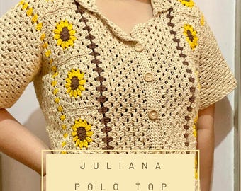 Crochet Top PATTERN || Juliana Polo Top
