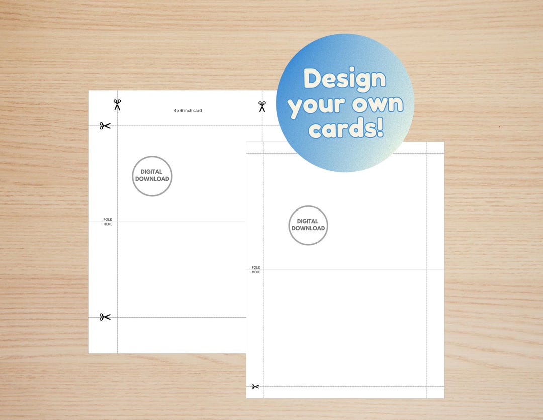 Card Templates for Canva: Make Your Own 4 X 6 and 5 X 7 Inch Cards - Etsy