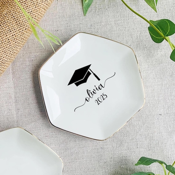 Personalized Graduation Gift, Custom Jewelry Dish, Class of