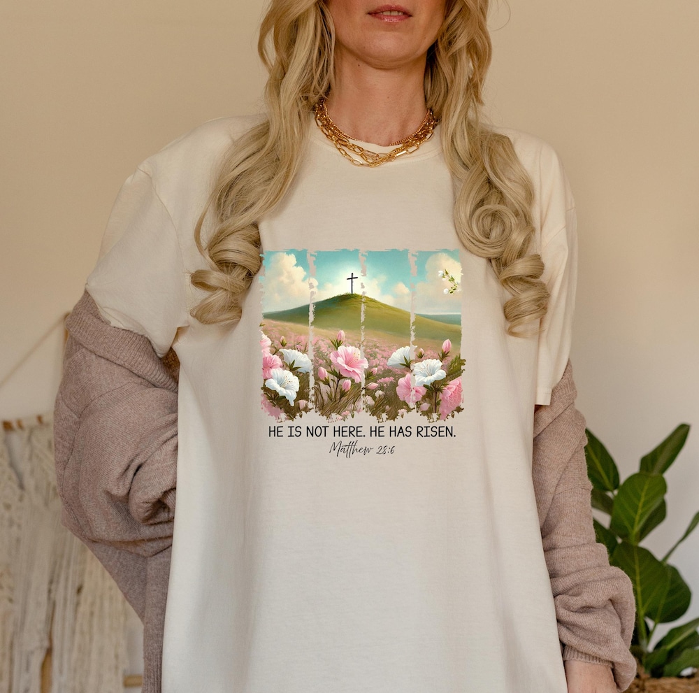 Comfort He Is Not Here Shirt, He Has Risen Shirt, Easter Shirt, Christian Shirt, Jesus Easter Shirt, Jesus Christ Easter,Faith Shirt