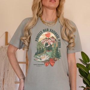 Comfort Colors® Protect Our National Parks Shirt, Resist Anti Trump Shirt, Bear National Parks Support Tee, Subtle Anti Trump T-Shirt
